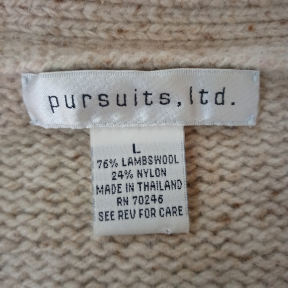 Lambswool Pursuits Ltd. Tan Sweater Vest Grandpa - Picture 7 of 9